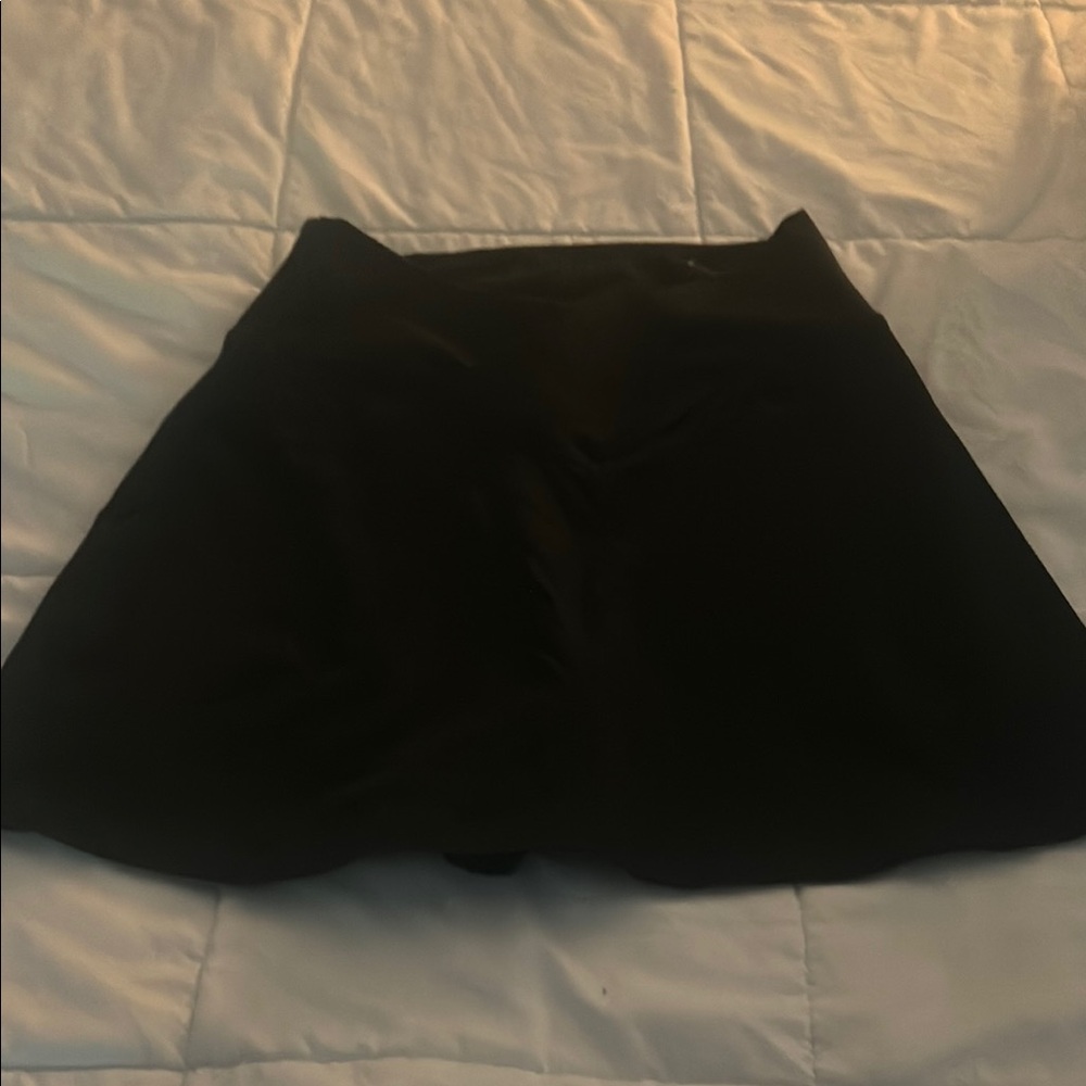 PINK Victoria's Secret Black Mini Skater Skirt with shorts.